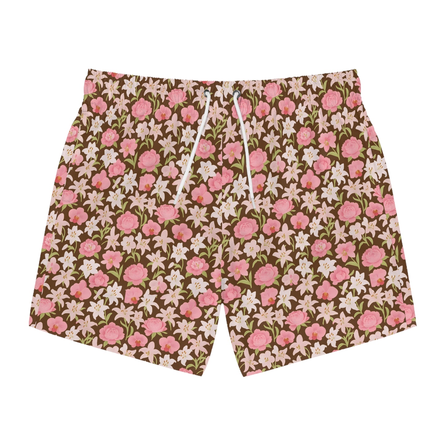 Floral Print Swim Trunks